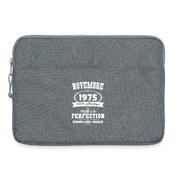 Anniversaire 50 ans - Novembre 1975 Perfection - Sacoche pour ordinateur portable 15 pouces - gris chiné - Devant