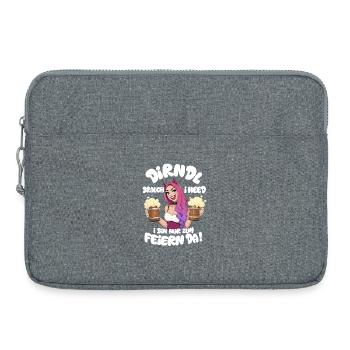 Dirndl Remplacement Chat Oreilles Fille de Fête Avec Mesure De Bière - Sacoche pour ordinateur portable 15 pouces - gris chiné - Devant