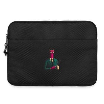 Démon en costume avec café - Sacoche pour ordinateur portable 15 pouces - noir - Devant