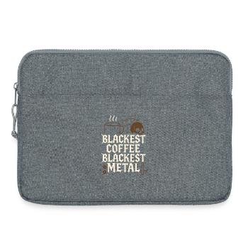 Schwarzer Kaffee Metal - Laptoptasche 15" - Grau meliert - Vorne