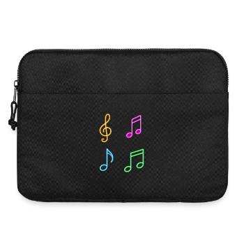 Neon Sheet Music – Music Vibes - Laptop bag 15" - black - Front