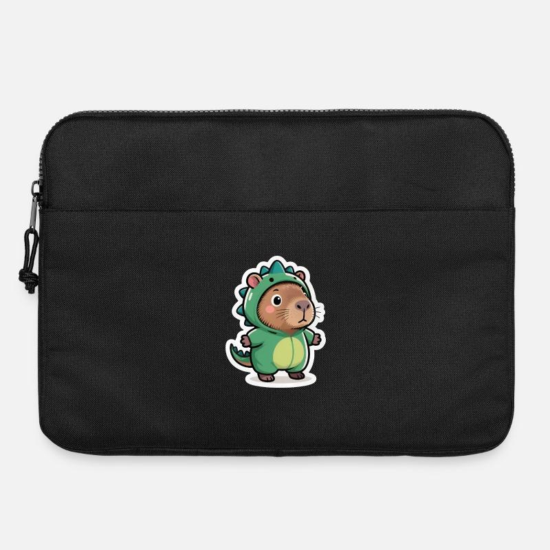 Capybara Dino Dinosauer - Laptoptasche 15" - Schwarz