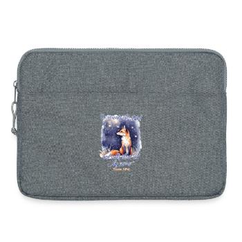 Fox Bible Verse Christian - Sacoche pour ordinateur portable 15 pouces - gris chiné - Devant