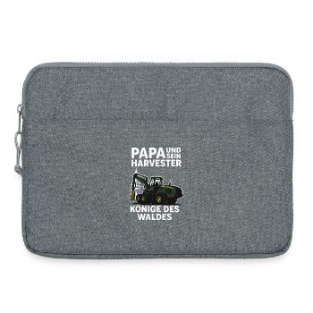 Papa und sein Harvester – Könige des Waldes - Laptoptasche 15" - Grau meliert - Vorne