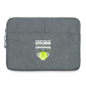 Old man who is in the tennis club - Laptop bag 15" - heather grey - Front