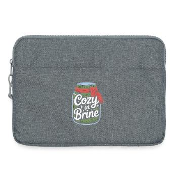 Cozy In Brine Gurken Glas Winter Humor - Laptoptasche 15" - Grau meliert - Vorne