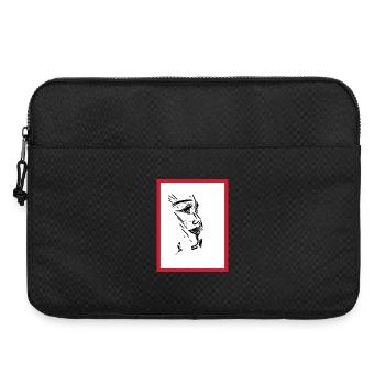 Female Portrait Ink - Laptop bag 15" - black - Front