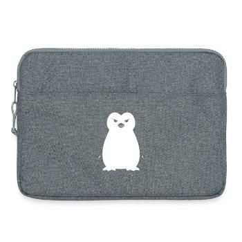 Penguin Stencil: Bolde's Grunge Statement - Laptop bag 15" - heather grey - Front