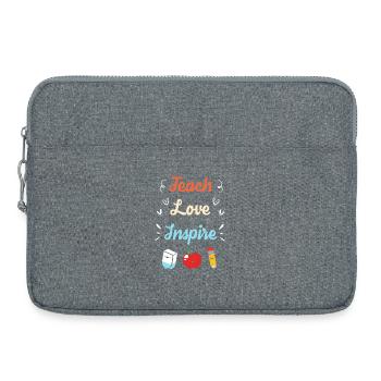 Pédagogue en éducation spécialisée - Sacoche pour ordinateur portable 15 pouces - gris chiné - Devant