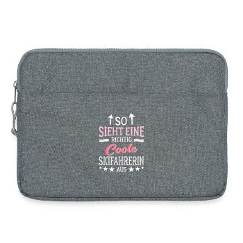 This is what a really cool skier looks like - Laptop bag 15" - heather grey - Front