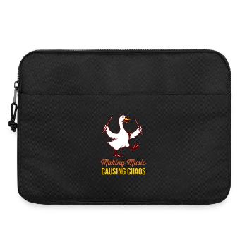 Funny Drummer Goose: Musical Chaos - Laptop bag 15" - black - Front