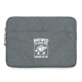 Coffee saves the day - Laptop bag 15" - heather grey - Front