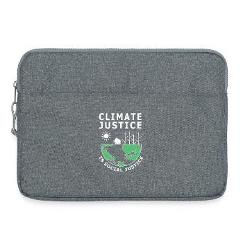 Changement climatique Environnement Protection de l’environnement - Sacoche pour ordinateur portable 15 pouces - gris chiné - Devant