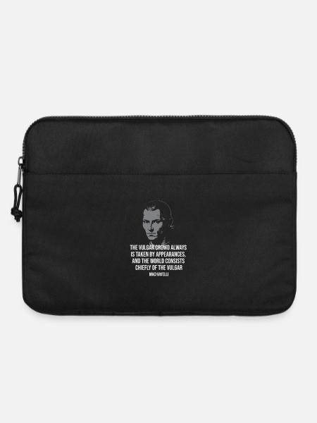 Machiavelli-Zitat-Silhouette - Laptoptasche 15" - Schwarz