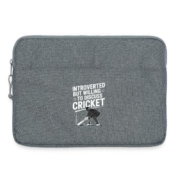 Drôle de cricket : Jeu de cricket vintage - Sacoche pour ordinateur portable 15 pouces - gris chiné - Devant