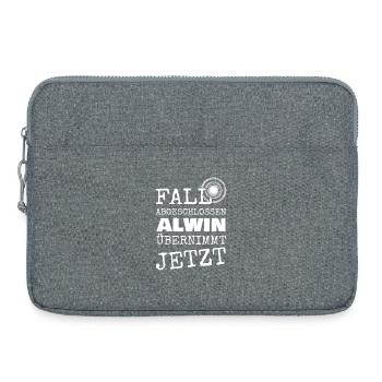Prénom Alwin - Sacoche pour ordinateur portable 15 pouces - gris chiné - Devant