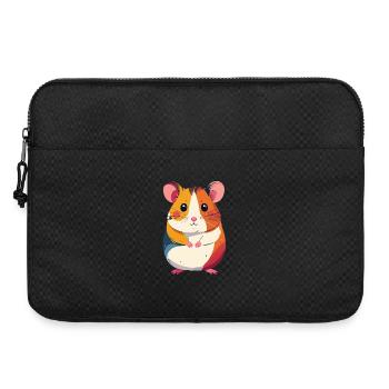 süßer kleiner bunter Hamster Patchwork Motiv - Laptoptasche 15" - Schwarz - Vorne