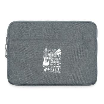 Ich spiele mit Herz, nicht mit deiner Zeit - Laptoptasche 15" - Grau meliert - Vorne