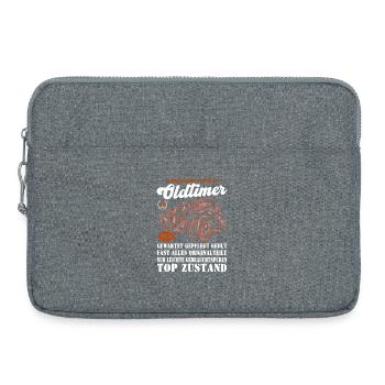 Oldtimer 1976 Retro Auto Illustration 50. - Laptoptasche 15" - Grau meliert - Vorne