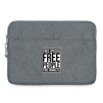 Marché de la liberté d’expression Peuple Libertarian Freedom Logo - Sacoche pour ordinateur portable 15 pouces - gris chiné - Devant
