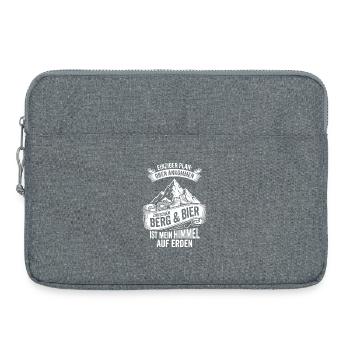 Entre la montagne et la bière - Sacoche pour ordinateur portable 15 pouces - gris chiné - Devant
