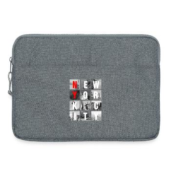 New York City Collage Grid - Laptop bag 15" - heather grey - Front