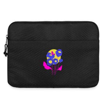 Bouquet floral aux couleurs néon - Sacoche pour ordinateur portable 15 pouces - noir - Devant