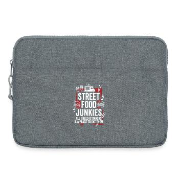 Street Food Junkies Snack Paradise - Laptop bag 15" - heather grey - Front