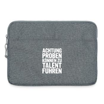 Musicians Attention: Rehearsals can lead to talent - Laptop bag 15" - heather grey - Front