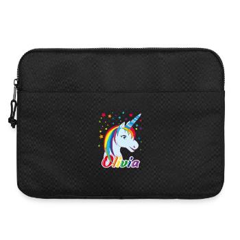 Unicorn Olivia Rainbow - Laptop bag 15" - black - Front