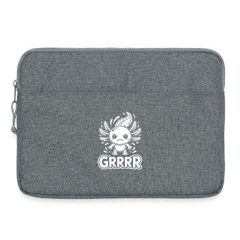 Grump Axolotl - Laptoptasche 15" - Grau meliert - Vorne