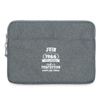 Anniversaire 60 ans - Juin 1966 Perfection - Sacoche pour ordinateur portable 15 pouces - gris chiné - Devant