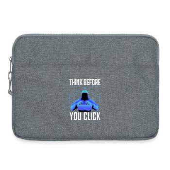 Hacker-Hacker-Hacker-Programmierer Linux Cybersicherheitsdaten - Laptoptasche 15" - Grau meliert - Vorne
