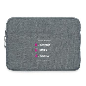 Cadeau personnalisé Ana - Sacoche pour ordinateur portable 15 pouces - gris chiné - Devant