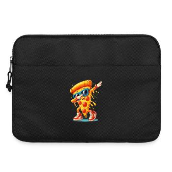 Tasser la pizza avec des lunettes de soleil, la danse Dab Pizza au fromage - Sacoche pour ordinateur portable 15 pouces - noir - Devant