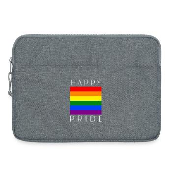 FIERTÉ HEUREUSE Rainbow LGBTQIA+ - Sacoche pour ordinateur portable 15 pouces - gris chiné - Devant