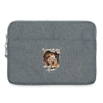 Leo Verset biblique chrétien - Sacoche pour ordinateur portable 15 pouces - gris chiné - Devant