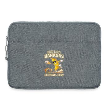 Let's Go Bananas Fastball Fury Baseball-Design - Laptoptasche 15" - Grau meliert - Vorne