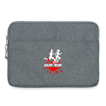 Mud Run Duo – Conception de Splash Runner - Sacoche pour ordinateur portable 15 pouces - gris chiné - Devant
