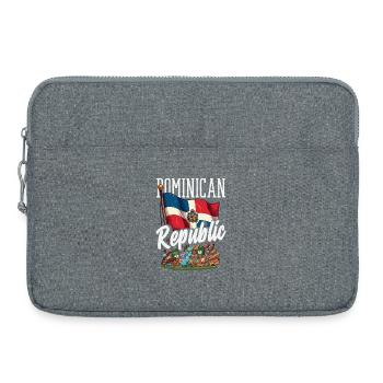 Drapeau de la République dominicaine Dom Rep Pride - Sacoche pour ordinateur portable 15 pouces - gris chiné - Devant