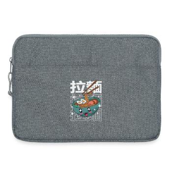 Bol de Ramen Kawaii - Sacoche pour ordinateur portable 15 pouces - gris chiné - Devant