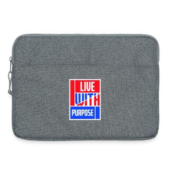 Live With Purpose Motivation Sinn Mindset Spruch - Laptoptasche 15" - Grau meliert - Vorne