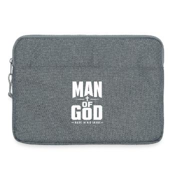Man Of God Made In His Image Christlicher Glaube - Laptoptasche 15" - Grau meliert - Vorne