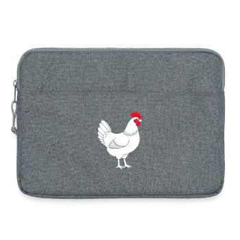 Chicken Vector Graphic Chickens Shirt - Laptop bag 15" - heather grey - Front