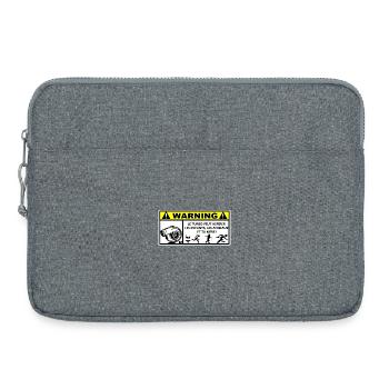 warning - Laptop bag 15" - heather grey - Front