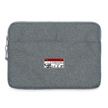 Turbo humorvolle Warnung - Laptoptasche 15" - Grau meliert - Vorne