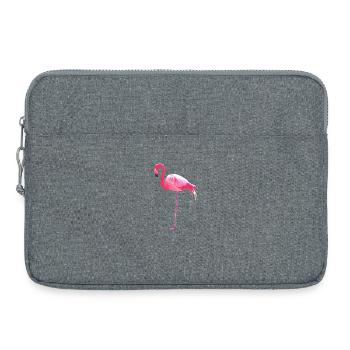 Pink Flamingo - Laptop bag 15" - heather grey - Front