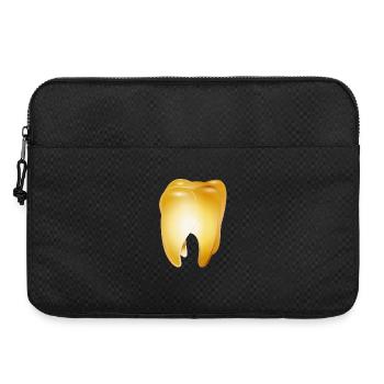 Ein Goldzahn als Symbol für Erfolg und Geld - Laptoptasche 15" - Schwarz - Vorne
