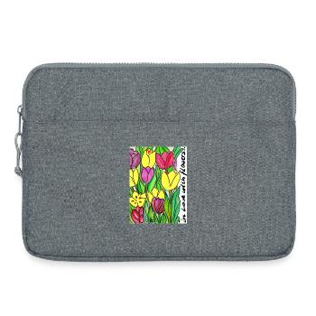 CE Fleurs ITulpen IGarten I flowers Anniversaire i - Sacoche pour ordinateur portable 15 pouces - gris chiné - Devant