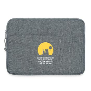 Lächeln, Hoffnung, Mut - Laptoptasche 15" - Grau meliert - Vorne